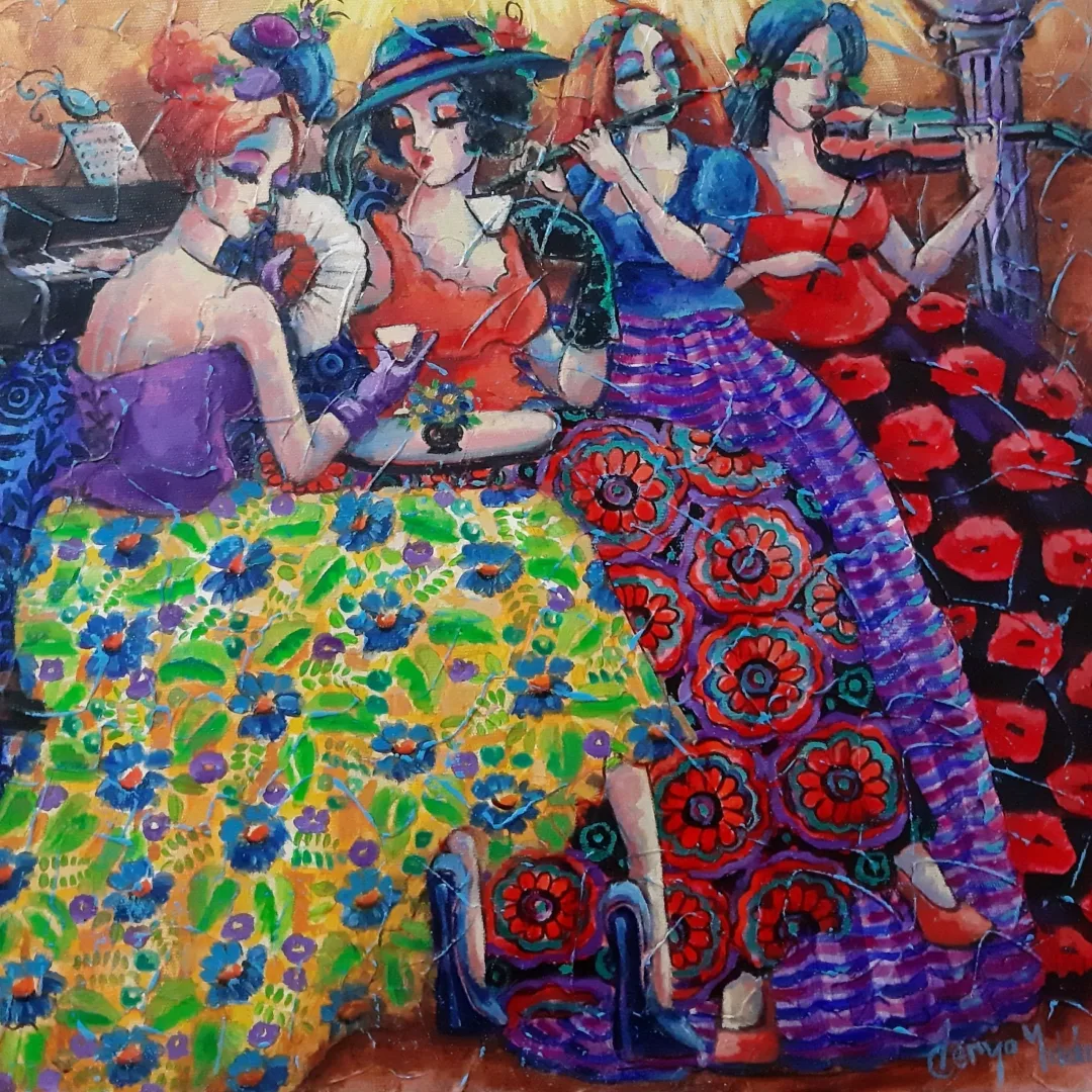 Bu eser DERYA YILDIZ tarafından 2021 yılında 40x40 cm ölçülerinde Tuval üzeri yağlı boya tekniği ile yapılmıştır.