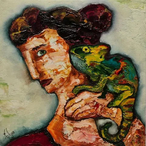 Bu eser MURAT TOLGA tarafından 2021 yılında 40x40 cm ölçülerinde Tuval üzeri yağlı boya tekniği ile yapılmıştır.