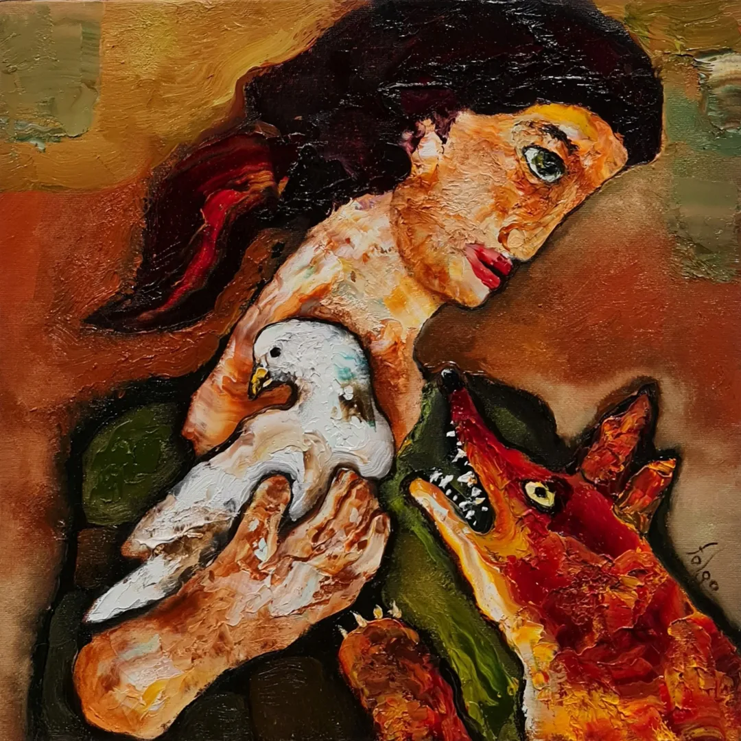 Bu eser MURAT TOLGA tarafından 2021 yılında 40x40 cm ölçülerinde Tuval üzeri yağlı boya tekniği ile yapılmıştır.