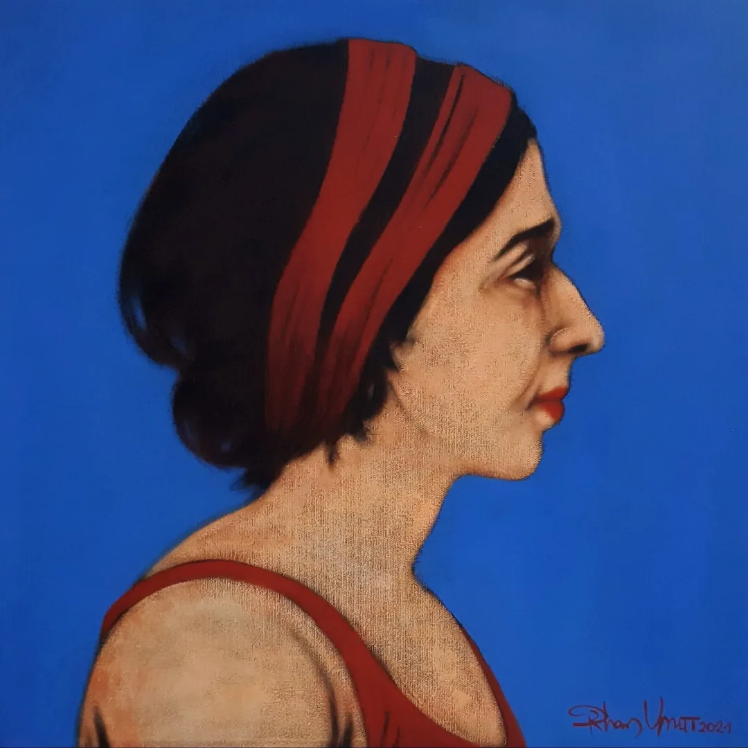Bu eser ORHAN UMUT tarafından 2021 yılında 40x40 cm ölçülerinde Tuval üzeri akrilik boya tekniği ile yapılmıştır.