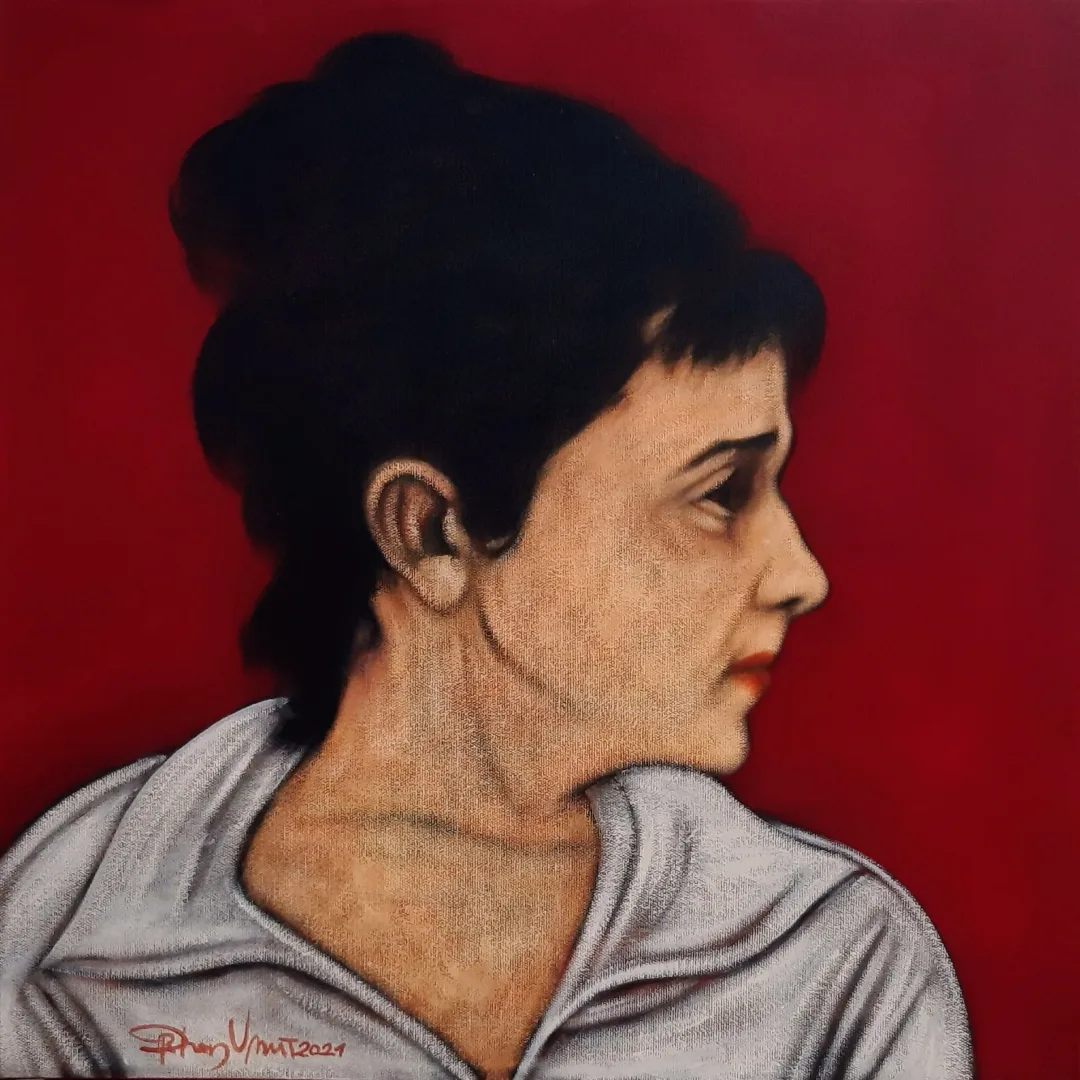 Bu eser ORHAN UMUT tarafından 2021 yılında 40x40 cm ölçülerinde Tuval üzeri akrilik boya tekniği ile yapılmıştır.