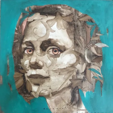Bu eser SEMA ÖCAL tarafından 2021 yılında 40x40 cm ölçülerinde Tuval üzeri yağlı boya tekniği ile yapılmıştır.