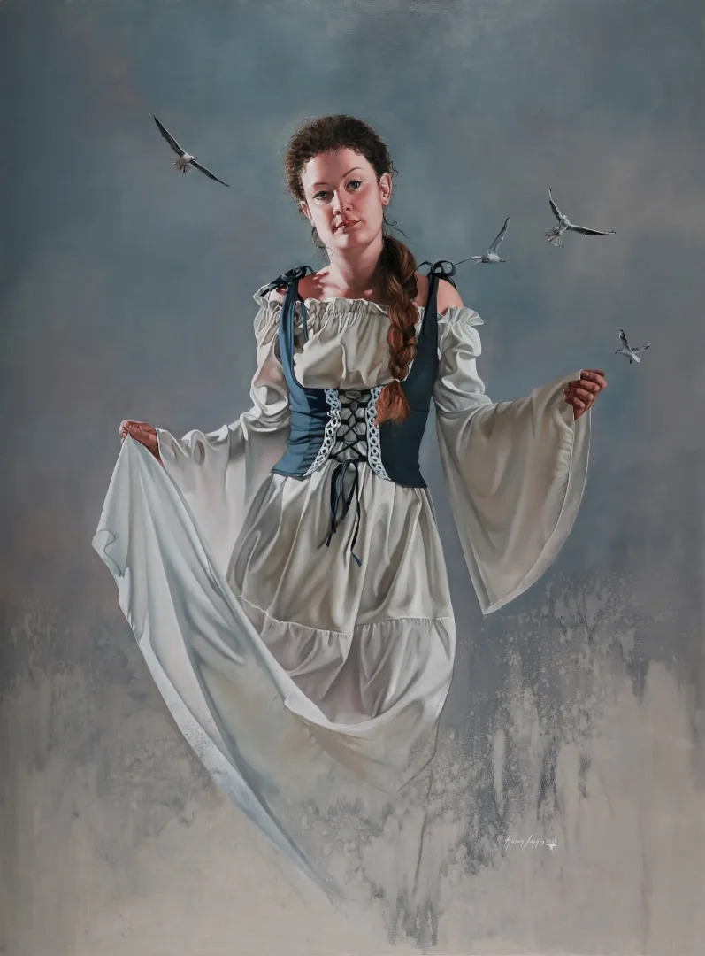 HASAN SAYGIN — “Cindy - Mutluluk”, 2021 "Cindy - Mutluluk" eseri HASAN SAYGIN tarafından 2021 yılında 130x97 cm ölçülerinde Tuval üzeri yağlı boya tekniği ile yapılmıştır.