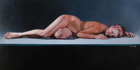 HASAN SAYGIN tarafından 2019 yılında 70x140 cm ölçülerinde Tuval üzeri yağlı boya tekniği ile yapılmıştır.