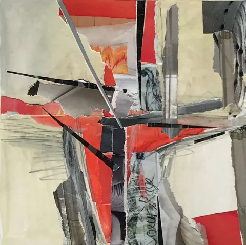 Bu eser HAZAL AKSOY tarafından 15x15 cm ölçülerinde Kağıt üzeri sulu boya, kolaj tekniği ile yapılmıştır.