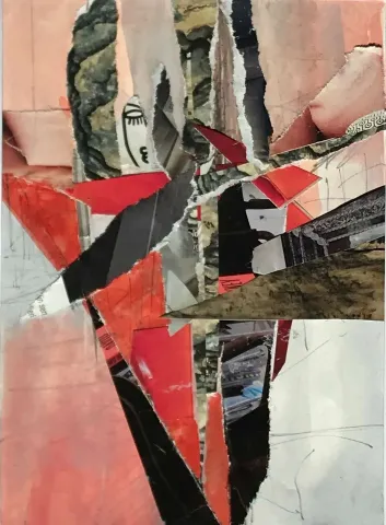Bu eser HAZAL AKSOY tarafından 18x13 cm ölçülerinde Kağıt üzeri sulu boya, kolaj tekniği ile yapılmıştır.