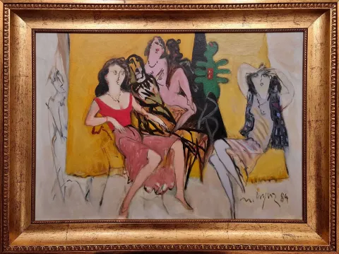 MUSTAFA AYAZ — 1984 Bu eser MUSTAFA AYAZ tarafından 1984 yılında 50x70 cm ölçülerinde Tuval üzeri yağlı boya tekniği ile yapılmıştır.