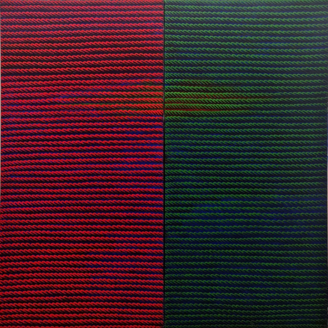 yakınlaştır "(diptik)" eseri AHMET YEŞİL tarafından 2006 yılında 120x120 cm ölçülerinde Tuval üzeri yağlı boya tekniği ile yapılmıştır.