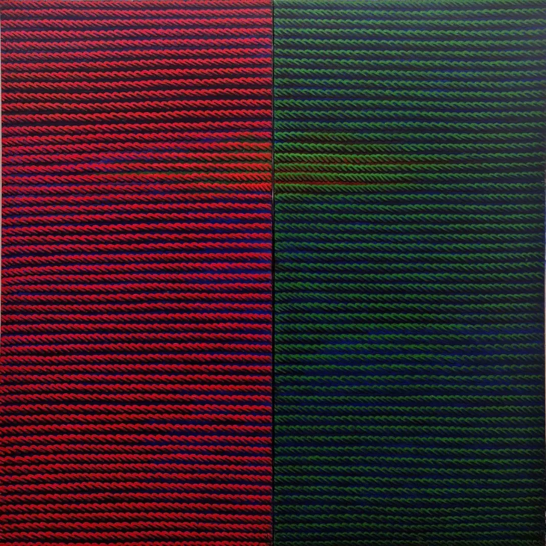 yakınlaştır "(diptik)" eseri AHMET YEŞİL tarafından 2006 yılında 120x120 cm ölçülerinde Tuval üzeri yağlı boya tekniği ile yapılmıştır.