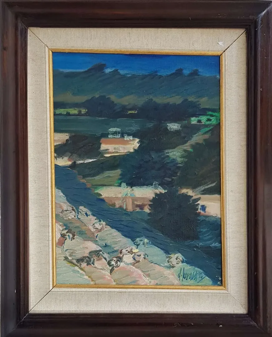 "İsimsiz" eseri DURAN KARACA tarafından 1972 yılında 37x27 cm ölçülerinde Tuval üzeri yağlı boya tekniği ile yapılmıştır.