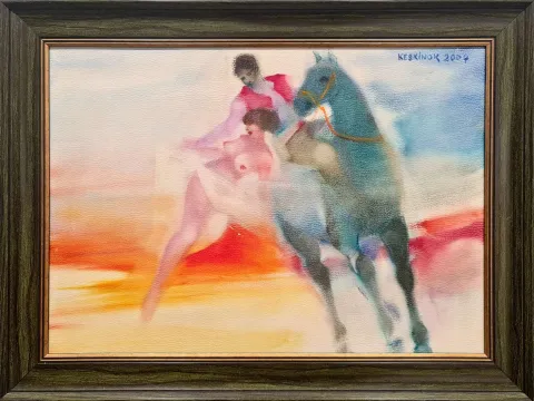 KAYIHAN KESKİNOK — 2004 Bu eser KAYIHAN KESKİNOK tarafından 2004 yılında 35x52 cm ölçülerinde Kağıt üzeri yağlı boya tekniği ile yapılmıştır.