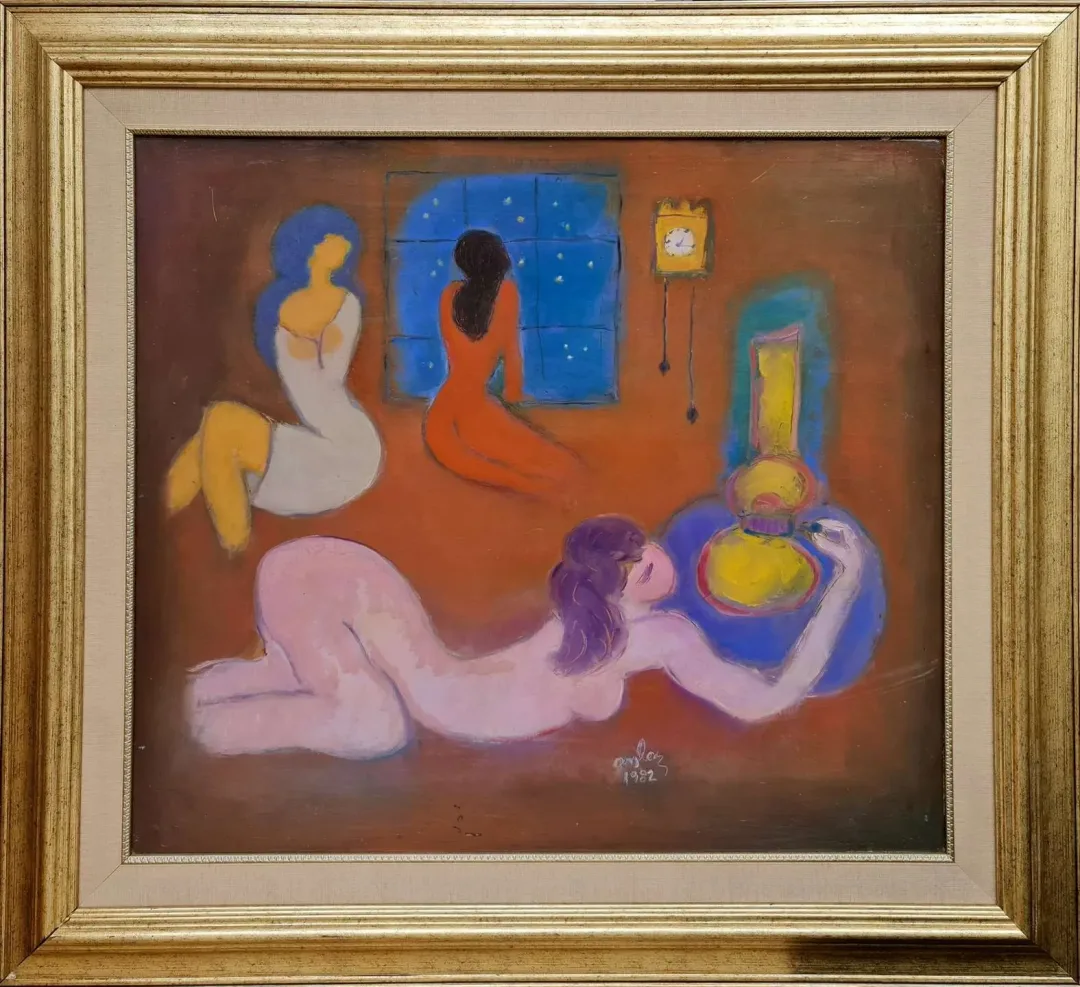 ARSLAN GÜNDAŞ — 1982 Bu eser ARSLAN GÜNDAŞ tarafından 1982 yılında 62x70 cm ölçülerinde Duralit üzeri yağlı boya tekniği ile yapılmıştır.