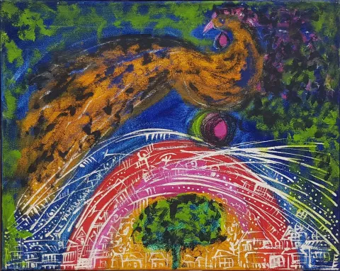 Bu eser JALE YILMABAŞAR tarafından 1989 yılında 40x50 cm ölçülerinde Tuval üzeri yağlı boya tekniği ile yapılmıştır.