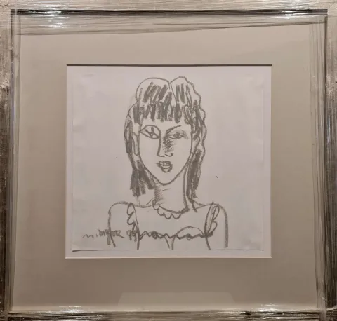 MUSTAFA AYAZ — 1999 Bu eser MUSTAFA AYAZ tarafından 1999 yılında 32x34 cm ölçülerinde Desen tekniği ile yapılmıştır.