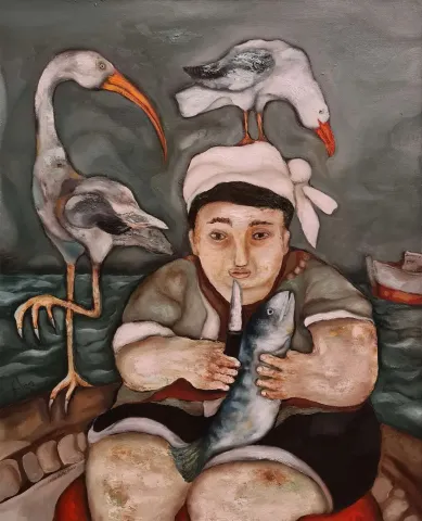 MURAT TOLGA — “Untitled”, 2020 "İsimsiz" eseri MURAT TOLGA tarafından 2020 yılında 100x80 cm ölçülerinde Tuval üzeri yağlı boya tekniği ile yapılmıştır.