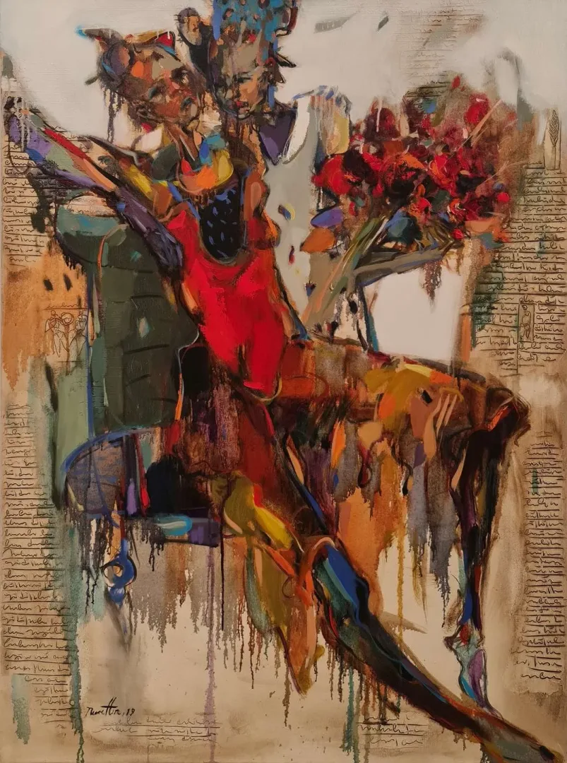 NURETTİN AKKAYA — “İsimsiz”, 2019 "İsimsiz" eseri NURETTİN AKKAYA tarafından 2019 yılında 120x90 cm ölçülerinde Tuval üzeri yağlı boya tekniği ile yapılmıştır.