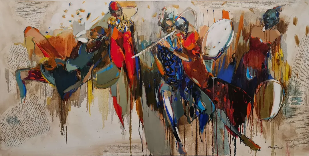 NURETTİN AKKAYA — “İsimsiz”, 2019 "İsimsiz" eseri NURETTİN AKKAYA tarafından 2019 yılında 100x200 cm ölçülerinde Tuval üzeri yağlı boya tekniği ile yapılmıştır.
