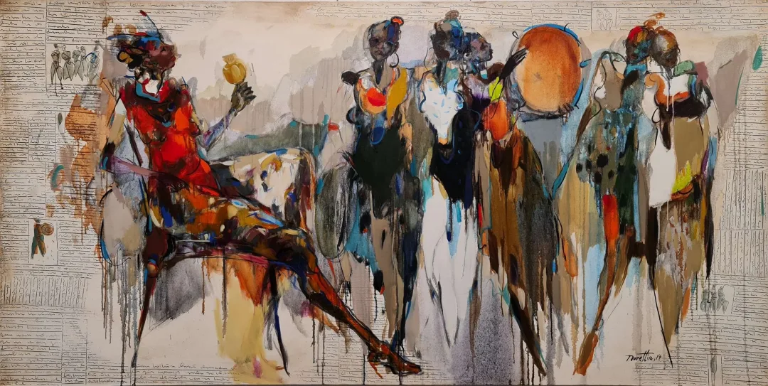 NURETTİN AKKAYA — “İsimsiz”, 2019 "İsimsiz" eseri NURETTİN AKKAYA tarafından 2019 yılında 100x200 cm ölçülerinde Tuval üzeri yağlı boya tekniği ile yapılmıştır.