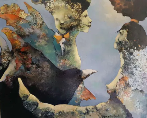 Bu eser EROL PELİOĞLU tarafından 2019 yılında 80x100 cm ölçülerinde Tuval üzeri yağlı boya tekniği ile yapılmıştır.