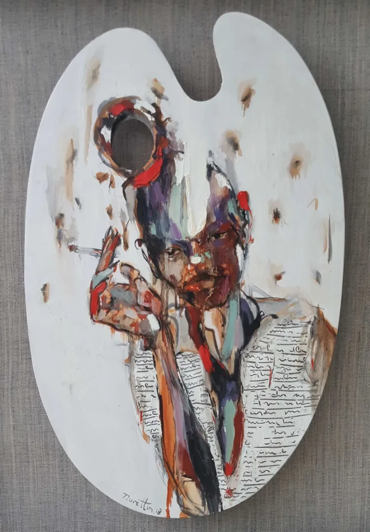 NURETTİN AKKAYA — 2019 Bu eser NURETTİN AKKAYA tarafından 2019 yılında 52x33 cm ölçülerinde Ahşap palet üzeri yağlı boya tekniği ile yapılmıştır.