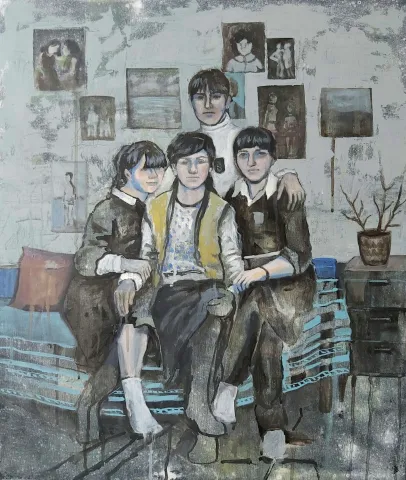 "Oda" eseri ŞİRİN YILMAZ tarafından 2021 yılında 60x70 cm ölçülerinde Tuval üzeri akrilik boya tekniği ile yapılmıştır.
