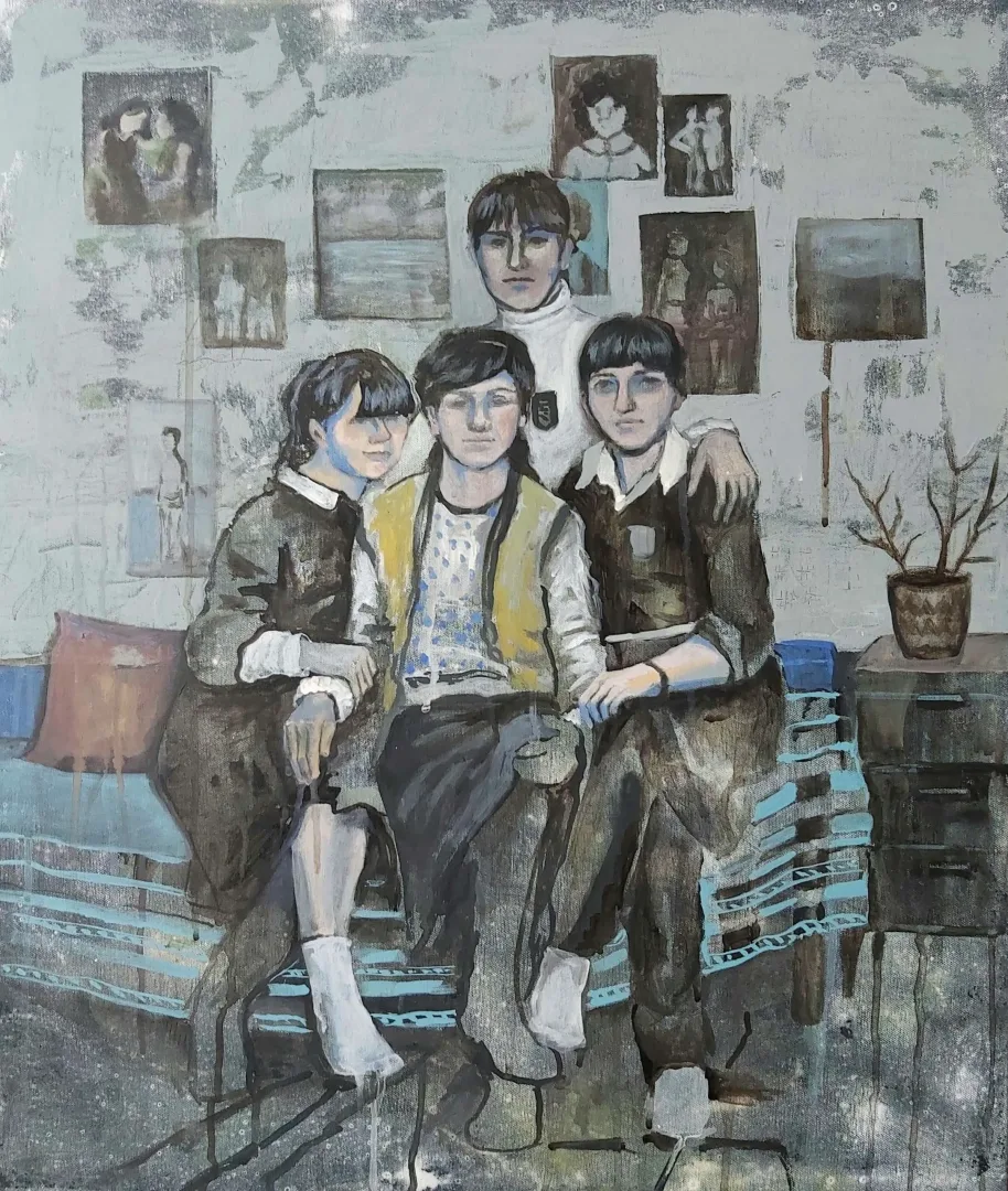 "Oda" eseri ŞİRİN YILMAZ tarafından 2021 yılında 60x70 cm ölçülerinde Tuval üzeri akrilik boya tekniği ile yapılmıştır.