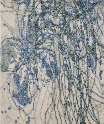 "Light-flower series" eseri TAE MO YANG tarafından 2021 yılında 72x63 cm ölçülerinde Tuval üzeri akrilik ve taş tekniği ile yapılmıştır.