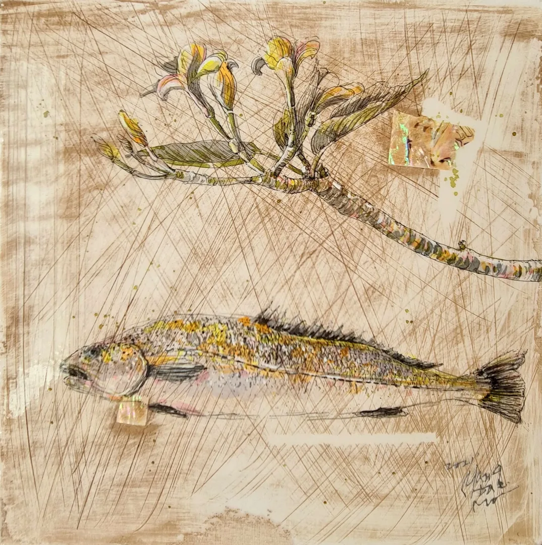 "A secret garden series" eseri TAE MO YANG tarafından 2021 yılında 35x35 cm ölçülerinde Karışık teknik tekniği ile yapılmıştır.