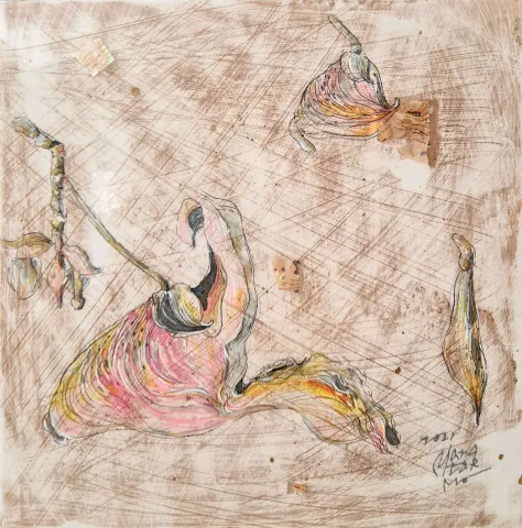 TAE MO YANG — “A secret garden series”, 2021 "A secret garden series" eseri TAE MO YANG tarafından 2021 yılında 35x35 cm ölçülerinde Karışık teknik tekniği ile yapılmıştır.