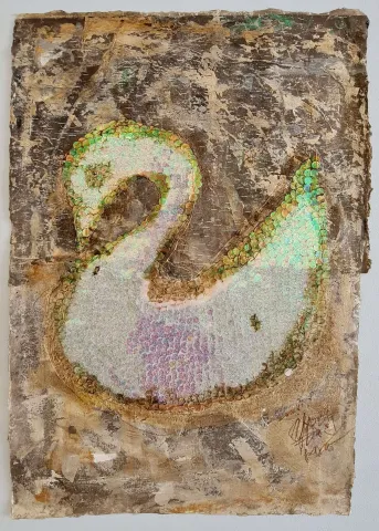 TAE MO YANG — “A secret garden series”, 2021 "A secret garden series" eseri TAE MO YANG tarafından 2021 yılında 94x64 cm ölçülerinde Kore kağıdı üzeri karışık teknik tekniği ile yapılmıştır.