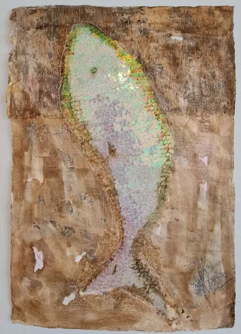 TAE MO YANG — “A secret garden series”, 2021 "A secret garden series" eseri TAE MO YANG tarafından 2021 yılında 94x64 cm ölçülerinde Kore kağıdı üzeri karışık teknik tekniği ile yapılmıştır.