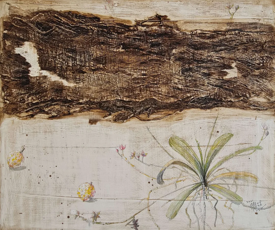 yakınlaştır "To nature" eseri TAE MO YANG tarafından 2021 yılında 73x61 cm ölçülerinde Tuval üzeri akrilik ve kağıt (dut) tekniği ile yapılmıştır.