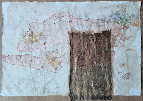 TAE MO YANG — “To nature”, 2021 "To nature" eseri TAE MO YANG tarafından 2021 yılında 63x93 cm ölçülerinde Kore kağıdı üzeri karışık teknik tekniği ile yapılmıştır.
