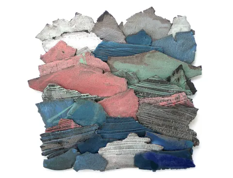 GÜLİZ KORKMAZ — “Yakın-II”, 2021 "Yakın-II" eseri GÜLİZ KORKMAZ tarafından 2021 yılında 53x51x4 cm ölçülerinde Serbest elle şekillendirme, mdf üzeri stoneware, 1200°C tekniği ile yapılmıştır.