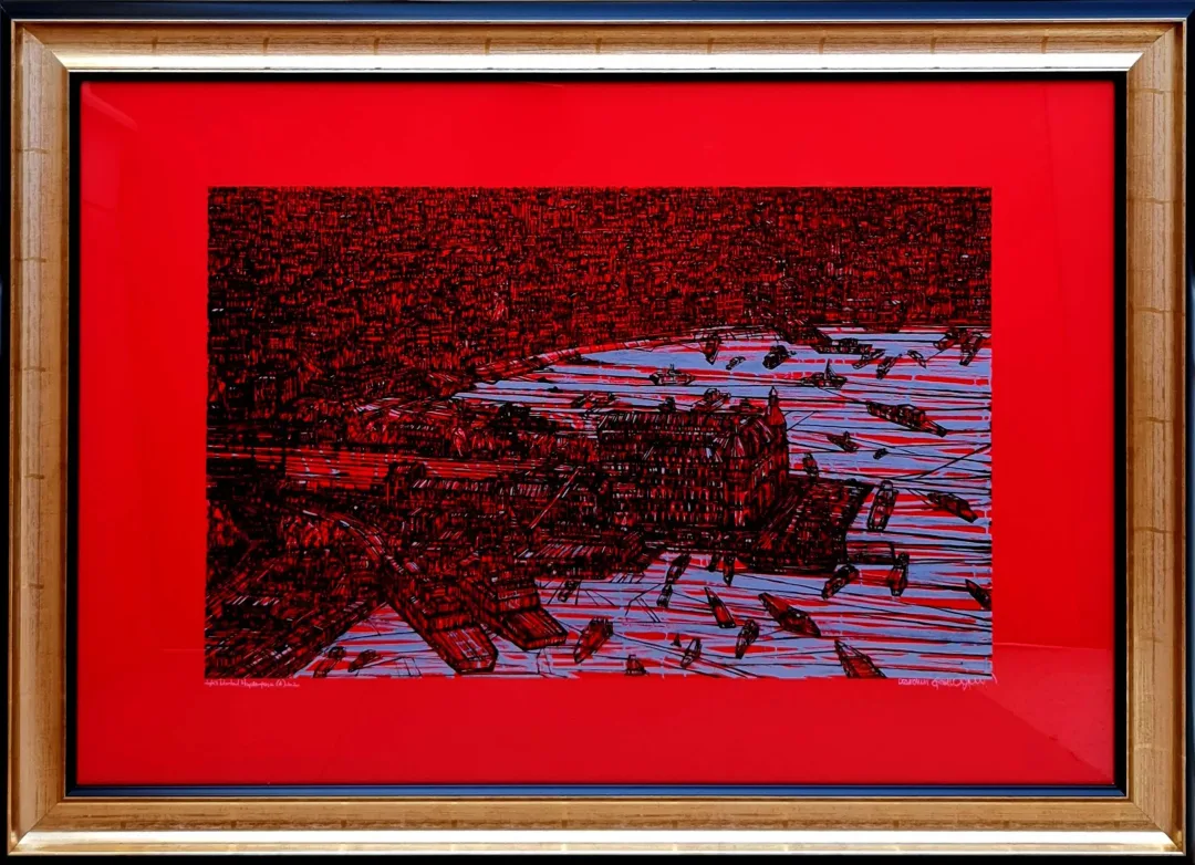 yakınlaştır "İstanbul, Haydarpaşa" eseri DEVRİM ERBİL tarafından 2020 yılında 70x100 cm ölçülerinde Serigrafi 20/25 tekniği ile yapılmıştır.