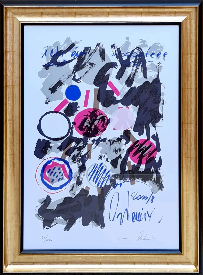 yakınlaştır "İsimsiz" eseri ÖZDEMİR ALTAN tarafından 2000 yılında 70x50 cm ölçülerinde Serigrafi 50/100 tekniği ile yapılmıştır.
