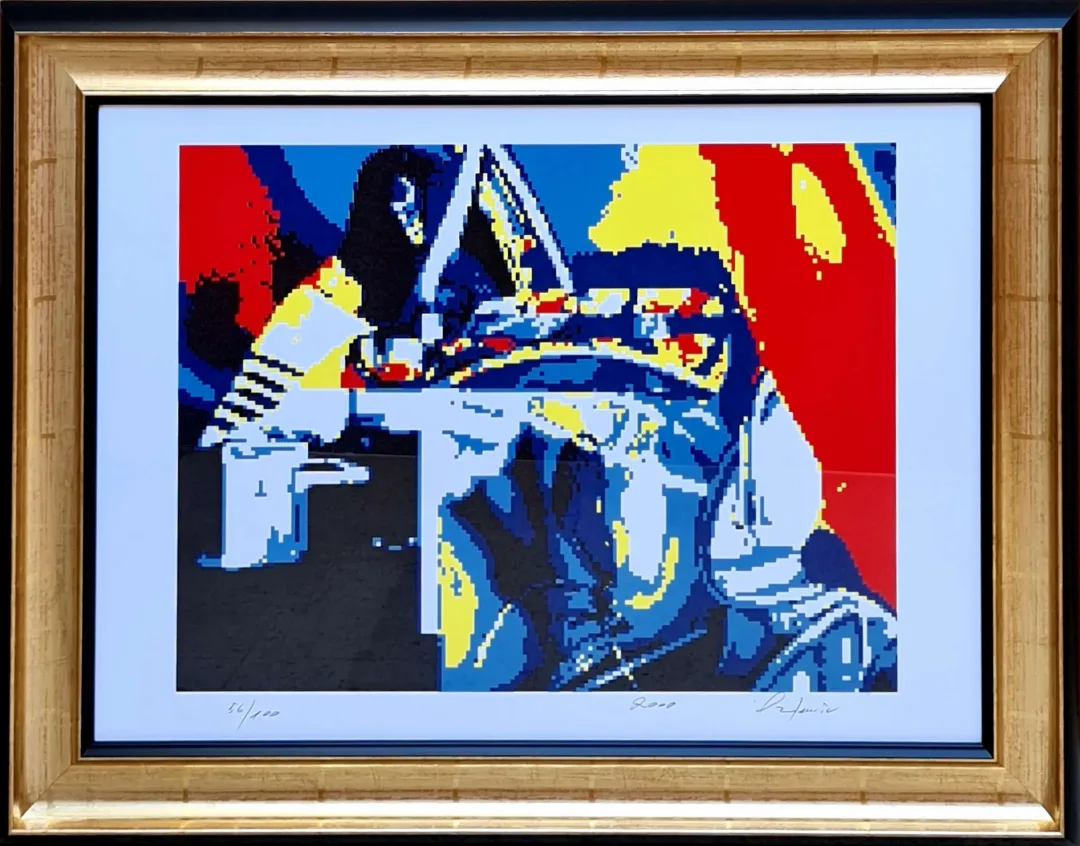 yakınlaştır "İsimsiz" eseri ÖZDEMİR ALTAN tarafından 2000 yılında 50x70 cm ölçülerinde Serigrafi 56/100 tekniği ile yapılmıştır.