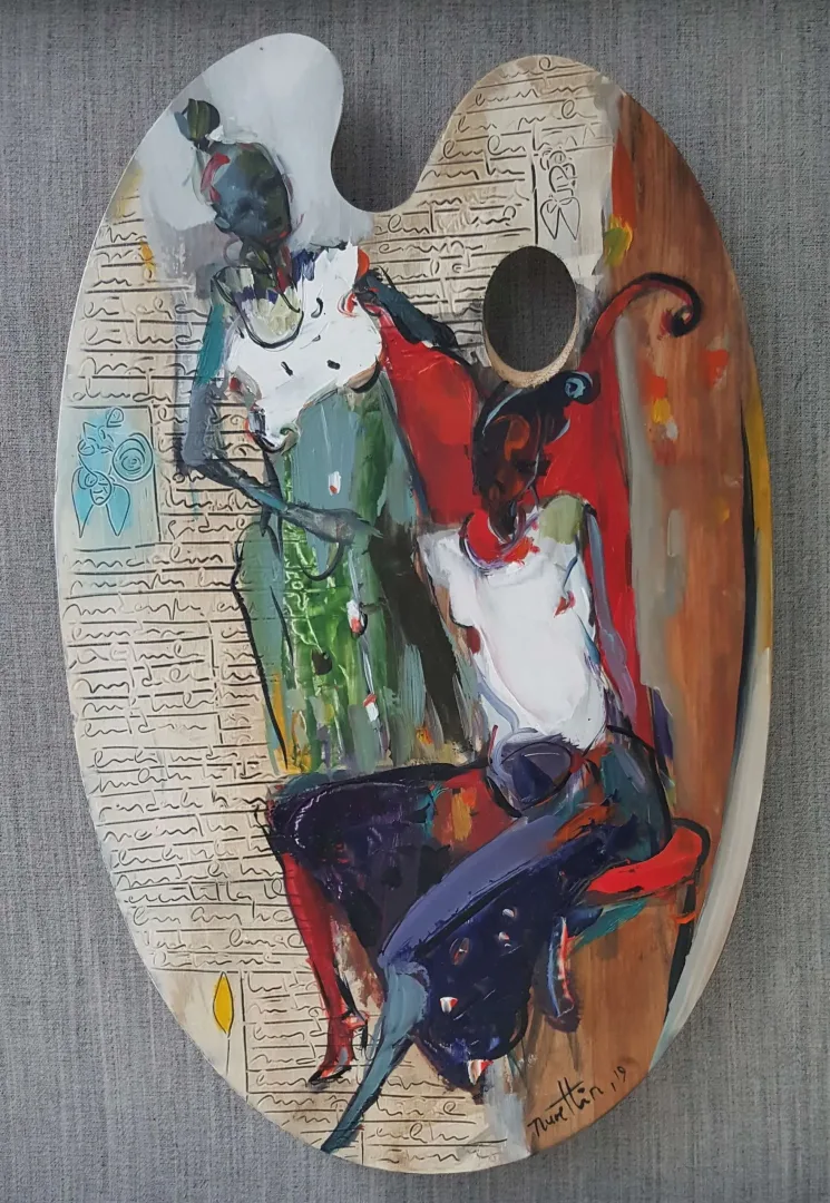NURETTİN AKKAYA — 2019 Bu eser NURETTİN AKKAYA tarafından 2019 yılında 52x33 cm ölçülerinde Ahşap palet üzeri yağlı boya tekniği ile yapılmıştır.