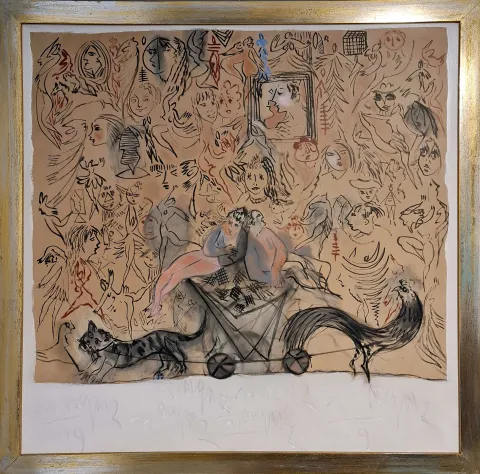 Bu eser MUSTAFA AYAZ tarafından 2009 yılında 100x100 cm ölçülerinde Tuval üzeri akrilik ve yağlı boya tekniği ile yapılmıştır.