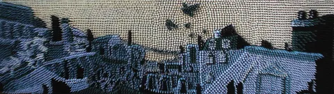 HÜLYA KANDEMİR KANBER — “Kaçış”, 2021 "Kaçış" eseri HÜLYA KANDEMİR KANBER tarafından 2021 yılında 35x120 cm ölçülerinde Tuval üzeri ahşap kavale tekniği ile yapılmıştır.