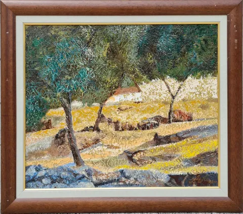 Bu eser AYDEMİR ATALAY tarafından 2000 yılında 55x65 cm ölçülerinde Tuval üzeri yağlı boya tekniği ile yapılmıştır.