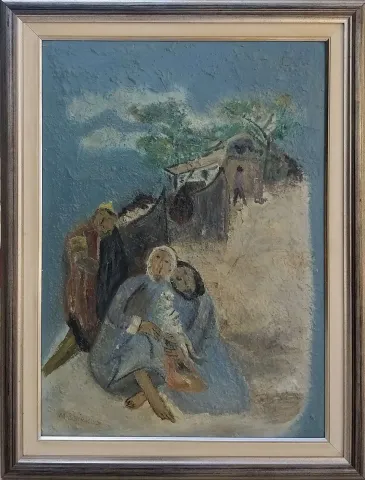 Bu eser MUSTAFA ESİRKUŞ tarafından 70x50 cm ölçülerinde Tuval üzeri yağlı boya tekniği ile yapılmıştır.