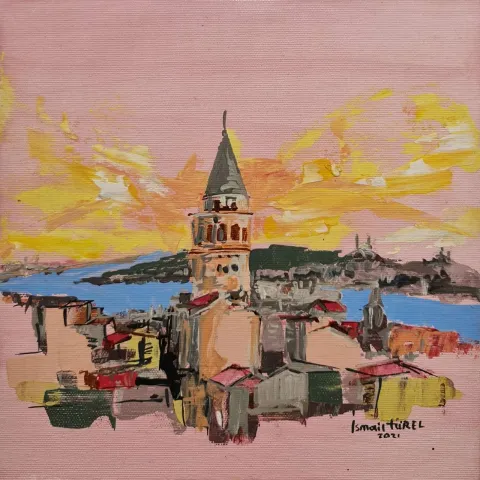 İSMAİL TÜREL — 2021 Bu eser İSMAİL TÜREL tarafından 2021 yılında 25x25 cm ölçülerinde Tuval üzeri akrilik boya tekniği ile yapılmıştır.