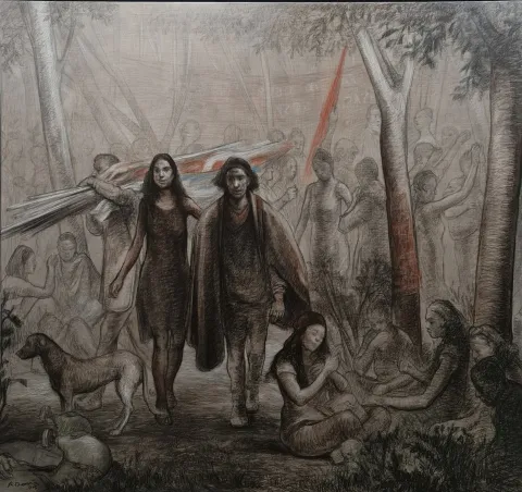 AHMET UMUR DENİZ — “Gezi direnişi”, 2015 "Gezi direnişi" eseri AHMET UMUR DENİZ tarafından 2015 yılında 150x160 cm ölçülerinde Tuval üzeri yağlı boya tekniği ile yapılmıştır.