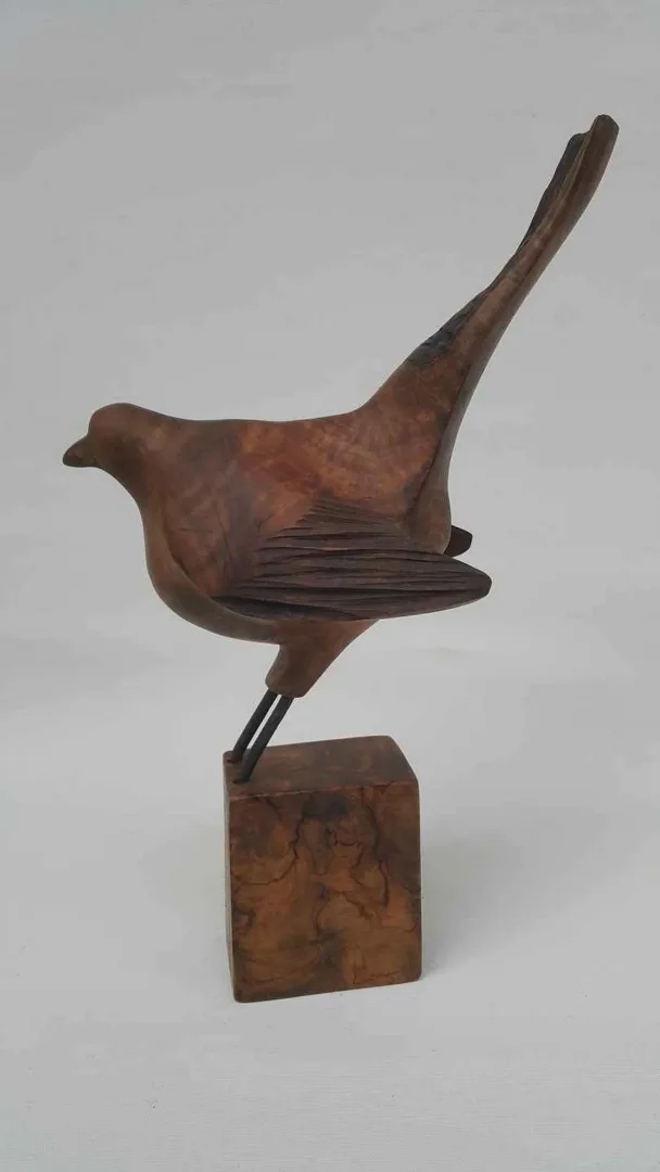 yakınlaştır "Kuş" eseri HAKAN ERASLAN tarafından 2018 yılında 39x15x20 cm ölçülerinde Ağaç yontu tekniği ile yapılmıştır.
