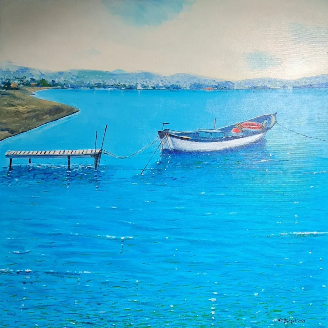 "İsimsiz" eseri CELAL BİNZET tarafından 2021 yılında 60x60 cm ölçülerinde Tuval üzeri yağlı boya tekniği ile yapılmıştır.