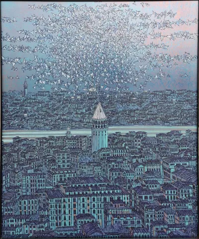 Bu eser DEVRİM ERBİL tarafından 2021 yılında 120x100 cm ölçülerinde Alüminyum üzeri Giclee baskı 1/1 Monoprint tekniği ile yapılmıştır.