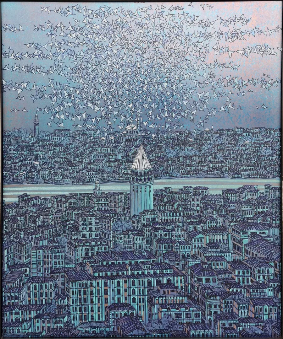 Bu eser DEVRİM ERBİL tarafından 2021 yılında 120x100 cm ölçülerinde Alüminyum üzeri Giclee baskı 1/1 Monoprint tekniği ile yapılmıştır.