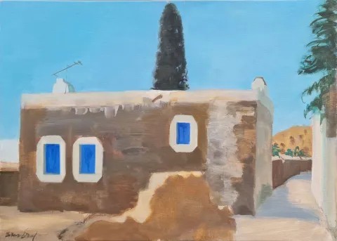 "Milas" eseri TURAN EROL tarafından 1991 yılında 50x70 cm ölçülerinde Tuval üzeri yağlı boya tekniği ile yapılmıştır.
