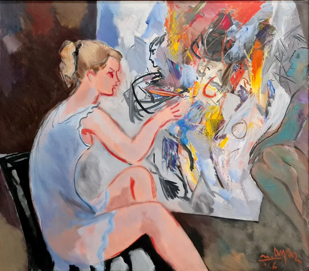 "İsimsiz" eseri MUSTAFA AYAZ tarafından 2006 yılında 70x80 cm ölçülerinde Tuval üzeri yağlı boya tekniği ile yapılmıştır.